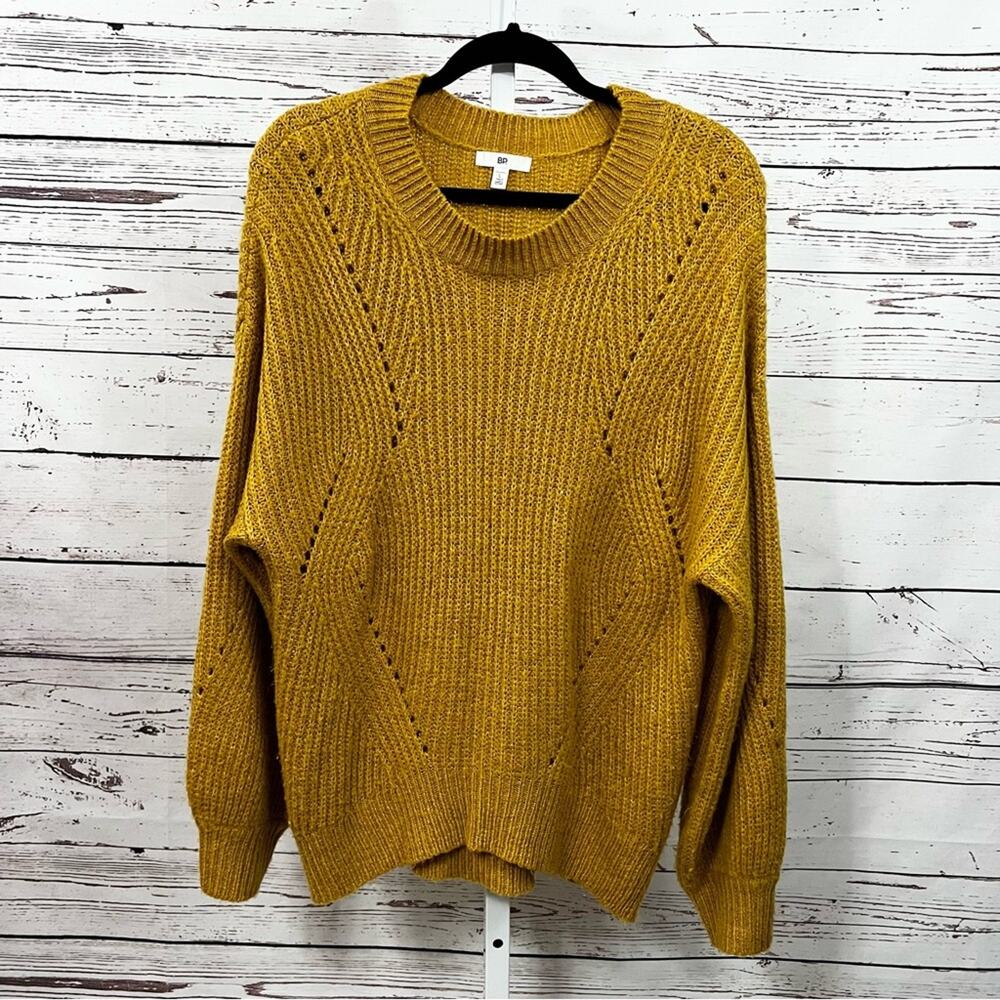 BP. Mustard Yellow Gold Knit Sweater Large